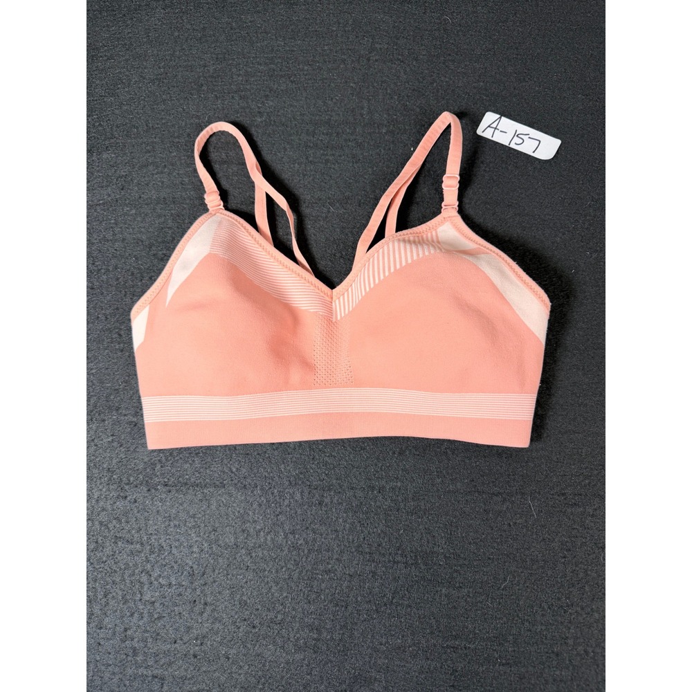 Nike Flyknit Indy Sports Bra Peach Coral Pink Light Support Small AJ0844-827